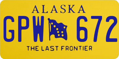 AK license plate GPW672