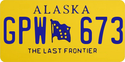 AK license plate GPW673