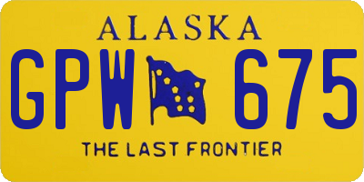 AK license plate GPW675
