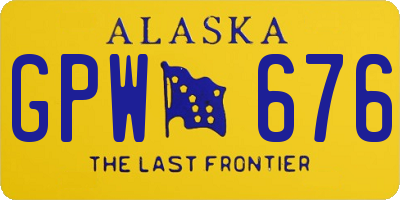 AK license plate GPW676