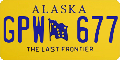 AK license plate GPW677