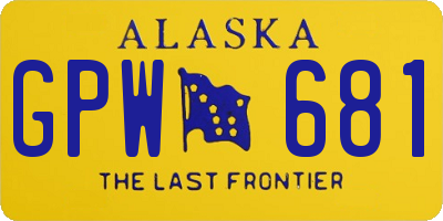 AK license plate GPW681
