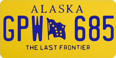 AK license plate GPW685