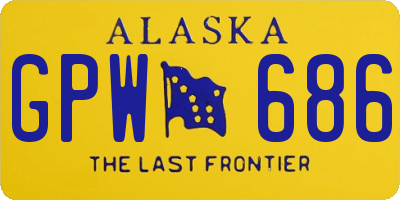 AK license plate GPW686