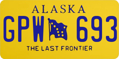 AK license plate GPW693
