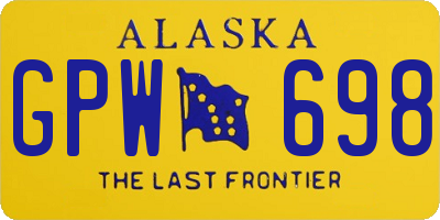 AK license plate GPW698