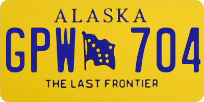 AK license plate GPW704