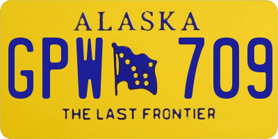 AK license plate GPW709