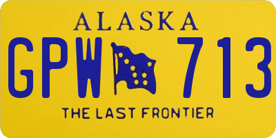AK license plate GPW713