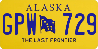 AK license plate GPW729