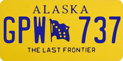 AK license plate GPW737