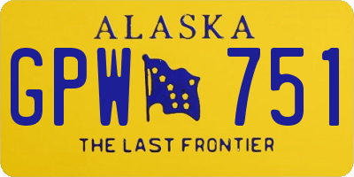 AK license plate GPW751