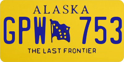 AK license plate GPW753
