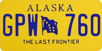 AK license plate GPW760