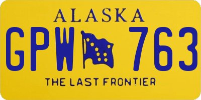 AK license plate GPW763