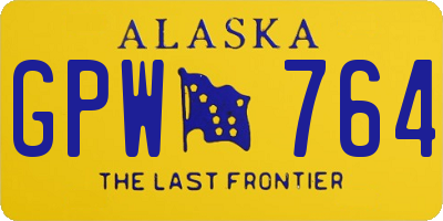 AK license plate GPW764