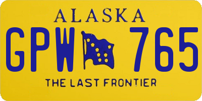 AK license plate GPW765