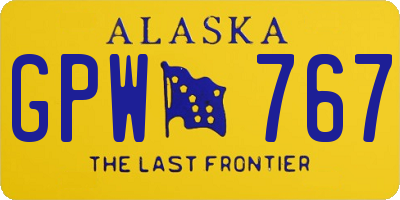 AK license plate GPW767