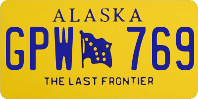 AK license plate GPW769