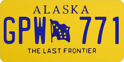 AK license plate GPW771