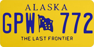 AK license plate GPW772