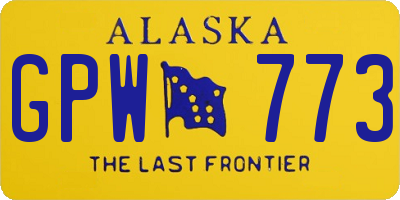 AK license plate GPW773