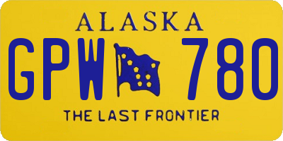 AK license plate GPW780