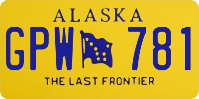 AK license plate GPW781