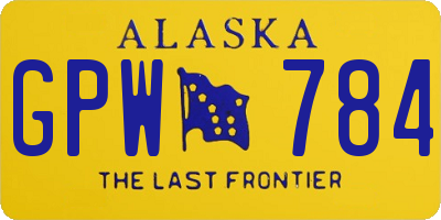 AK license plate GPW784