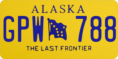 AK license plate GPW788