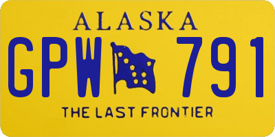 AK license plate GPW791
