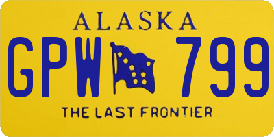 AK license plate GPW799