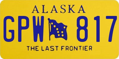AK license plate GPW817