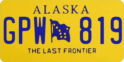 AK license plate GPW819