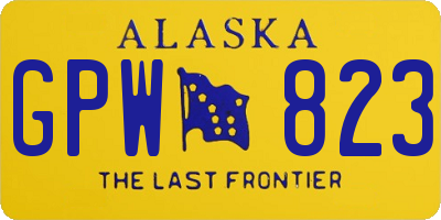 AK license plate GPW823