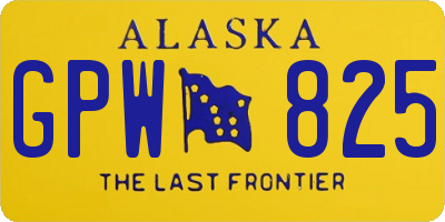 AK license plate GPW825