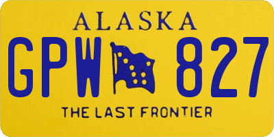 AK license plate GPW827