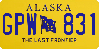 AK license plate GPW831