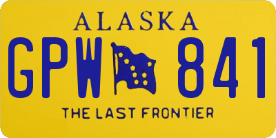 AK license plate GPW841