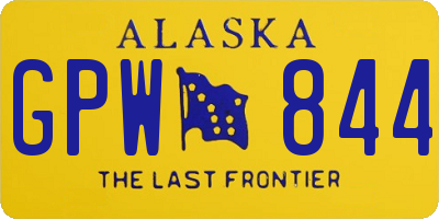 AK license plate GPW844