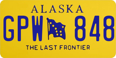 AK license plate GPW848