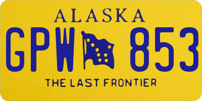 AK license plate GPW853