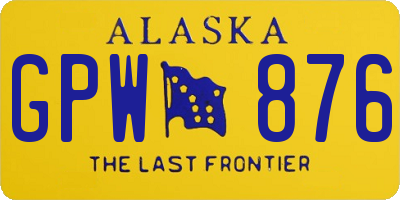 AK license plate GPW876
