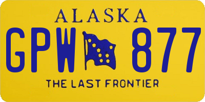 AK license plate GPW877