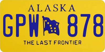 AK license plate GPW878