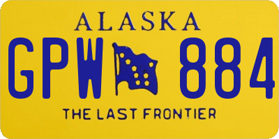 AK license plate GPW884