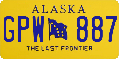 AK license plate GPW887