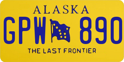 AK license plate GPW890