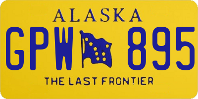AK license plate GPW895