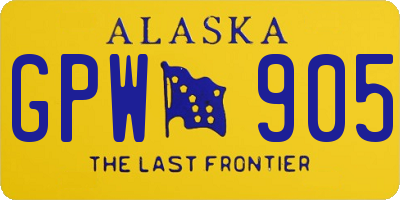 AK license plate GPW905